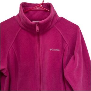 Columbia Sportswear Fleece Jacket‎ Womens Large Full Zip Pockets Pink